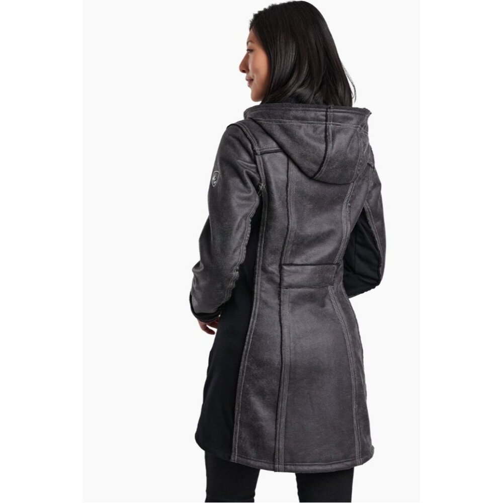 NWT KUHL Women's XS Dani Sherpa Trench Jacket MSRP$349 Black New - Picture 8 of 17
